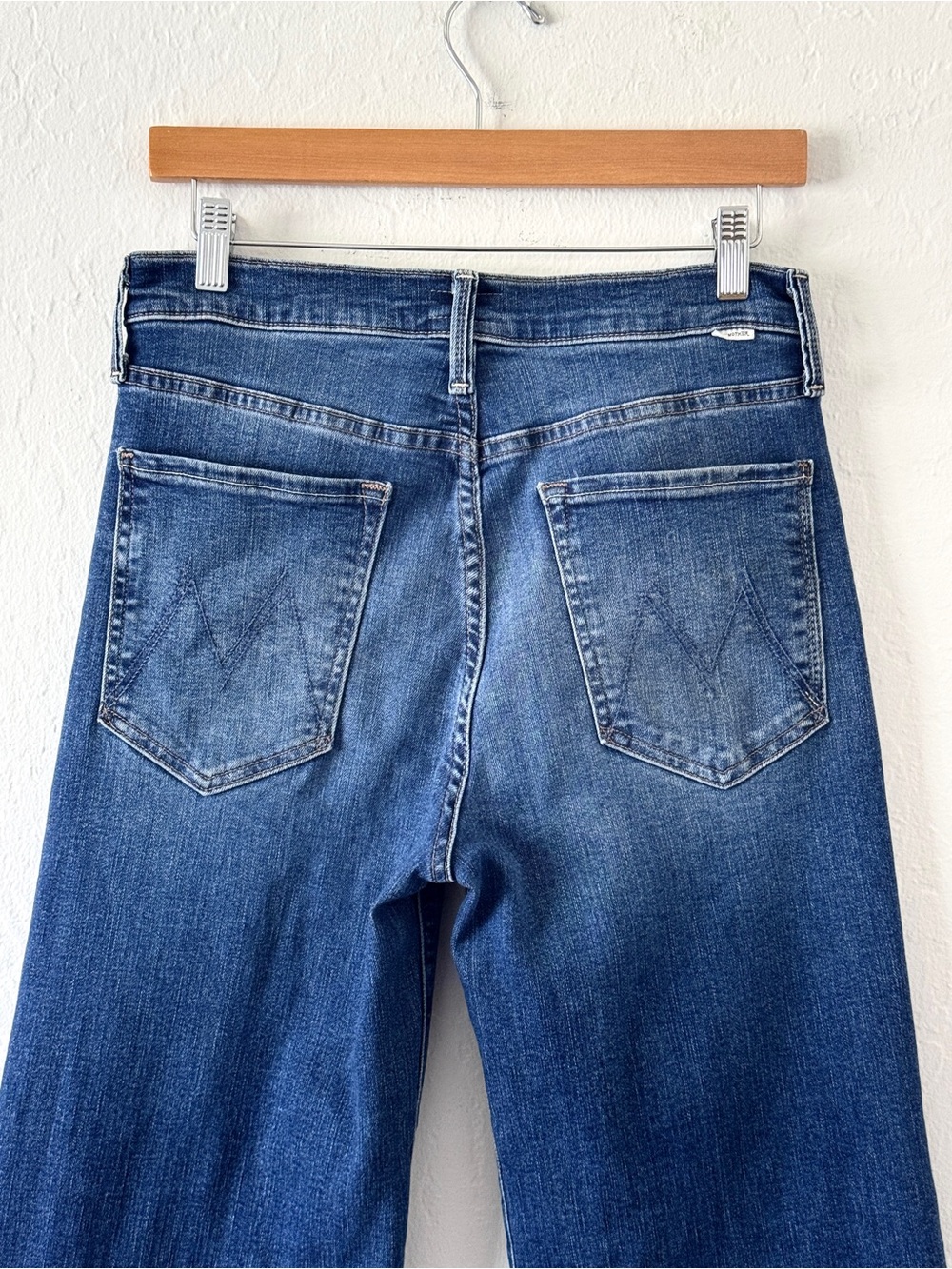 MOTHER LIL' TOMCAT ROLLER SNEAK WIDE LEG JEANS SIXTH SENSE WASH 30 - Picture 7 of 14